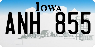 IA license plate ANH855