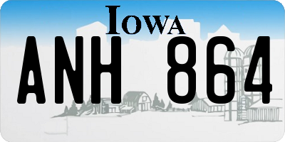 IA license plate ANH864