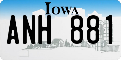 IA license plate ANH881