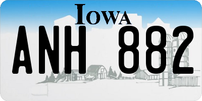 IA license plate ANH882