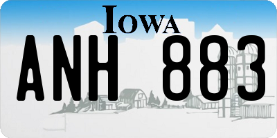 IA license plate ANH883