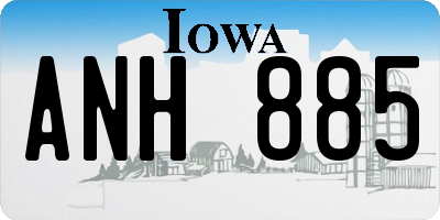 IA license plate ANH885