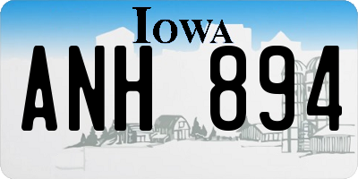 IA license plate ANH894