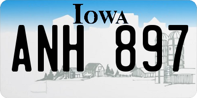 IA license plate ANH897
