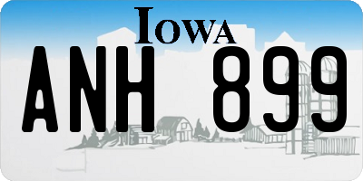 IA license plate ANH899