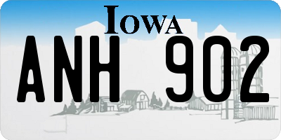 IA license plate ANH902