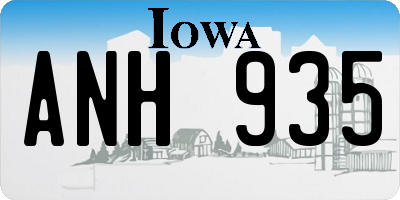 IA license plate ANH935
