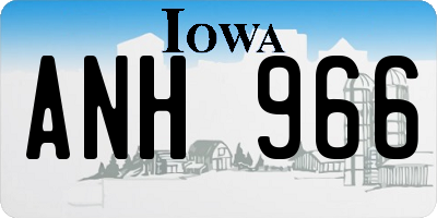 IA license plate ANH966