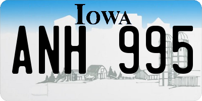 IA license plate ANH995