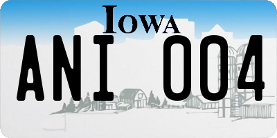 IA license plate ANI004