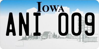 IA license plate ANI009