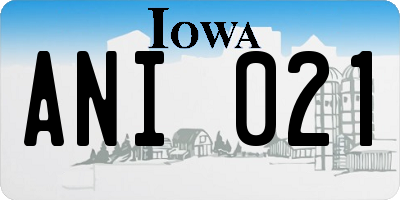 IA license plate ANI021