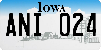 IA license plate ANI024