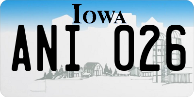 IA license plate ANI026