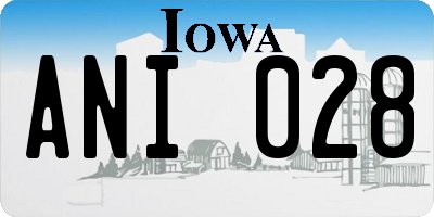 IA license plate ANI028