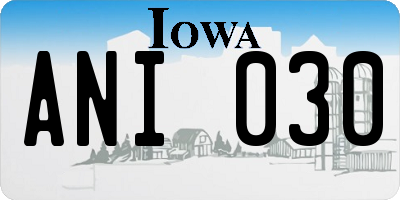 IA license plate ANI030