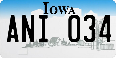 IA license plate ANI034