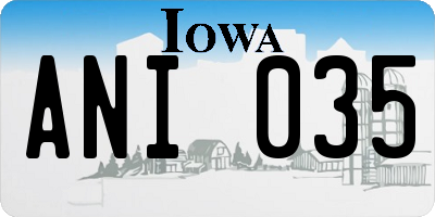 IA license plate ANI035