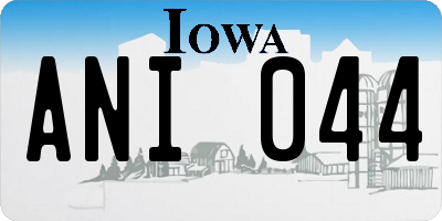 IA license plate ANI044
