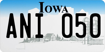 IA license plate ANI050