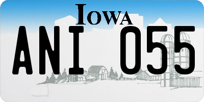IA license plate ANI055