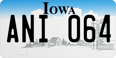 IA license plate ANI064