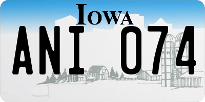 IA license plate ANI074