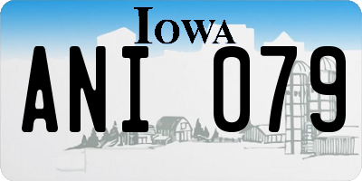 IA license plate ANI079