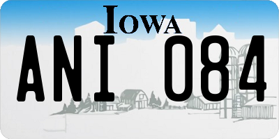 IA license plate ANI084