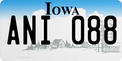IA license plate ANI088
