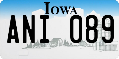 IA license plate ANI089