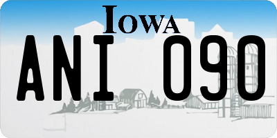 IA license plate ANI090