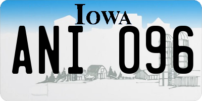 IA license plate ANI096