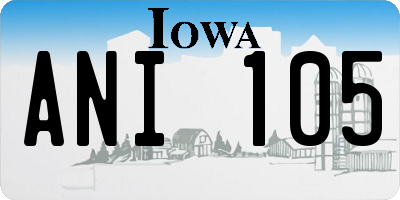 IA license plate ANI105