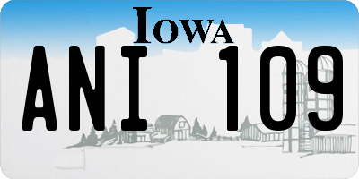 IA license plate ANI109