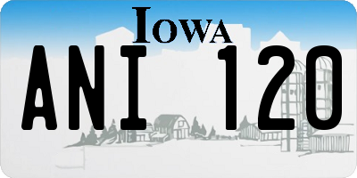 IA license plate ANI120