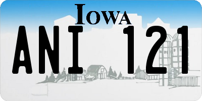 IA license plate ANI121