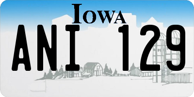 IA license plate ANI129