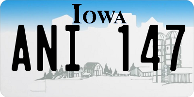 IA license plate ANI147