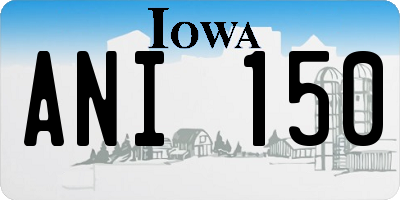 IA license plate ANI150
