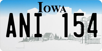 IA license plate ANI154