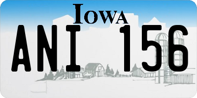 IA license plate ANI156