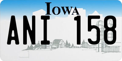 IA license plate ANI158
