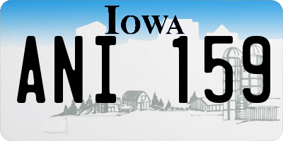 IA license plate ANI159