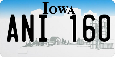 IA license plate ANI160