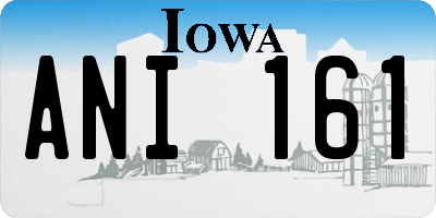IA license plate ANI161