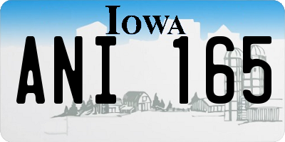 IA license plate ANI165