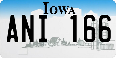 IA license plate ANI166