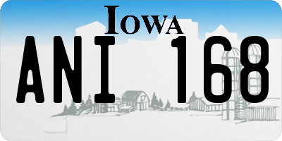 IA license plate ANI168