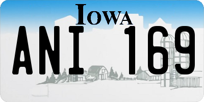 IA license plate ANI169